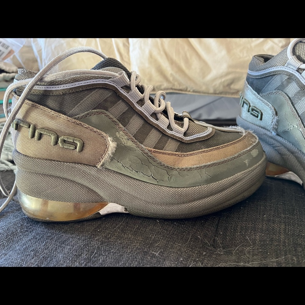 Fornarina hunter green mesh platform sneakers vintage circa 2000, 5.5